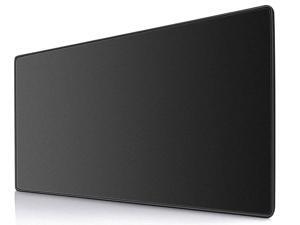 Bailink Extended Gaming Mouse Pad with Stitched Edges, Large Mousepad with Premium-Textured Cloth, Non-Slip Rubber Base, Waterproof Keyboard Pad, Desk Mat for Gamer, Office Home, 31.5 x 11.8 in, Black