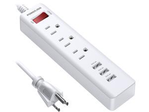 Poweradd 3 Outlet Power Strip Surge Protector with 3 USB Ports Lightningproof Socket 5V 2.4A Poweradd 3 Outlet Power Strip Surge Protector with 3 USB Ports Lightningproof Socket 5V 2.4A
