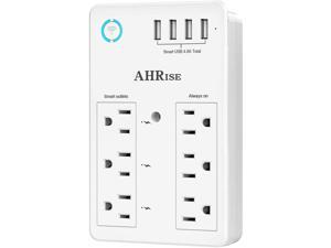 POWRUI Smart Plug, USB Wall Charger, WiFi Surge Protector with 4 USB Ports(4.8A/24W Total), 6-Outlet Extender(3 Smart Outlets), Compatible with Alexa Google Assistant for Voice Control (AHRISE) POWRUI Smart Plug, USB Wall Charger, WiFi Surge Protector with 4 USB Ports(4.8A/24W Total), 6-Outlet Extender(3 Smart Outlets), Compatible with Alexa Google Assistant for Voice Control (AHRISE)