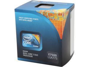 Intel Core2 Duo E7500 - Core 2 Duo Wolfdale Dual-Core 2.93 GHz LGA 775 65W Processor - BX80571E7500