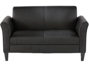 Alera Reception Lounge Furniture Loveseat 55-1/2w x 31-1/2d x 32h Black