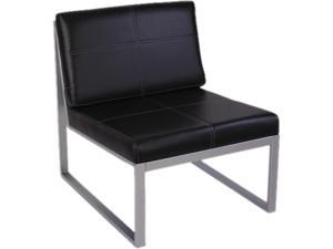 Alera Ispara Series Armless Cube Chair, 26-3/8 X 31-1/8 X 30, Black/silver