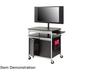 Safco Flat Panel Multimedia Cart Holds 42" 39-1/2"x27"x68" BK/SR 8941BL Safco Flat Panel Multimedia Cart Holds 42" 39-1/2"x27"x68" BK/SR 8941BL
