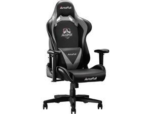 AutoFull Computer Gaming Chair - Adjustable Reclining High-Back PU Leather Swivel Game Chair with Headrest and Lumbar Support (PU, B-Grey) AutoFull Computer Gaming Chair - Adjustable Reclining High-Back PU Leather Swivel Game Chair with Headrest and Lumbar Support (PU, B-Grey)
