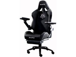 AutoFull Pro Big and Tall Gaming Office Chair Ergonomic High Back PU Leather Bucket Seat Racing Desk Grey Chairs with Footrest and Mechanical Armrest AutoFull Pro Big and Tall Gaming Office Chair Ergonomic High Back PU Leather Bucket Seat Racing Desk Grey Chairs with Footrest and Mechanical Armrest