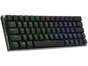 Cooler Master SK622 Wireless 60% Mechanical Keyboard with Low Profile Blue Switches, New and Improved Keycaps, and Brushed Aluminum Design