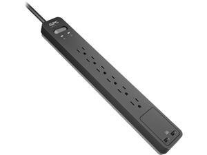 APC SurgeArrest Essential 1080 Joules, 6 Feet Cord with 2 USB Charging Ports (Black) PE6U2