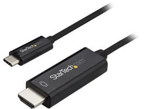 StarTech.com CDP2HD1MBNL USB C to HDMI Cable -  1m / 3 ft - Black - 4K at 60Hz - Thunderbolt 3 Compatible - USB C Cable - Computer Monitor Cable