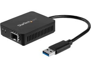 StarTech US1GA30SFP USB to Fiber Optic Converter - Open SFP - 1000BASE-SX/LX - Windows / Mac / Linux - USB 3.0 Ethernet Adapter - Network Adapter