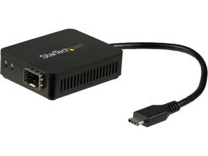 StarTech US1GC30SFP USB C to Fiber Optic Converter - Open SFP - 1000BASE-SX/LX - Windows / Mac / Linux - USB Ethernet Adapter - USB Network Adapter