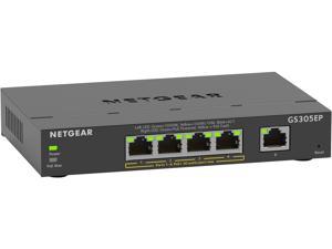 NETGEAR 5 Port PoE Gigabit Ethernet Plus Switch (GS305EP) - with 4 x PoE+ @ 63W, Desktop/Wall Mount