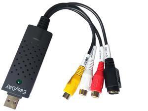 Video Audio Capture Card Adapter, easyday EasyCap USB 2.0 Audio Video VHS to DVD Converter Grabber Adapter Capture Card for Win7/8/10 Video Audio Capture Card Adapter, easyday EasyCap USB 2.0 Audio Video VHS to DVD Converter Grabber Adapter Capture Card for Win7/8/10