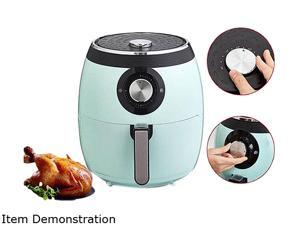 Deep Fry Pan Deluxe Electric Air Fryer + Oven Cooker with Temperature Control, Non Stick Fry Basket, Recipe Guide + Auto Shut Off Feature, 6 qt, Aqua Deep Fry Pan Deluxe Electric Air Fryer + Oven Cooker with Temperature Control, Non Stick Fry Basket, Recipe Guide + Auto Shut Off Feature, 6 qt, Aqua