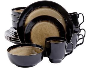 Gibson Elite Bella Galleria 16 Piece Dinnerware Set, Taupe Gibson Elite Bella Galleria 16 Piece Dinnerware Set, Taupe