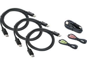 IOGEAR G2L9302U 4K Triple View DisplayPort Cable Kit with USB and Audio (TAA) IOGEAR G2L9302U 4K Triple View DisplayPort Cable Kit with USB and Audio (TAA)