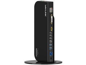 Wavlink USB 3.0 Universal Laptop Docking Station, Dual Video Display HDMI & DVI/VGA to 2048x1152, Gigabit Ethernet, Audio, 6 USB Ports, Laptop, Ultrabook, Macbook, Windows 10, 8, 7, XP, Mac, Android