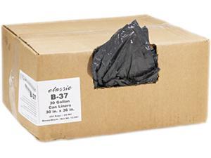 2-Ply Low-Density Can Liners, 30Gal, 0.6Mil,30 X 36, Black, 250/Carton 2-Ply Low-Density Can Liners, 30Gal, 0.6Mil,30 X 36, Black, 250/Carton
