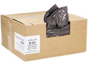 2-Ply Low-Density Can Liners, 55-60Gal, .8 Mil, 38X58 Black, 100/Carto 2-Ply Low-Density Can Liners, 55-60Gal, .8 Mil, 38X58 Black, 100/Carto