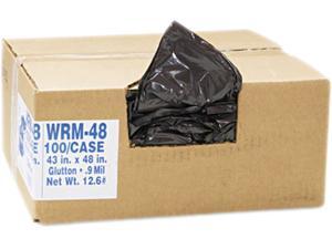 2-Ply Low-Density Can Liners, 56 Gal, .8 Mil, 43 X 48, Black, 100/Cart 2-Ply Low-Density Can Liners, 56 Gal, .8 Mil, 43 X 48, Black, 100/Cart
