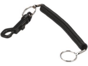 Key Coil Chain 'N Clip Wearable Key Organizer,Flexible Coil, Black Key Coil Chain 'N Clip Wearable Key Organizer,Flexible Coil, Black