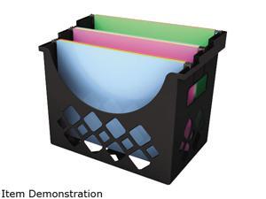 Recycled Desktop File Holder, Plastic, 13 1/4 X 8 5/8 X 10 3/4, Black Recycled Desktop File Holder, Plastic, 13 1/4 X 8 5/8 X 10 3/4, Black