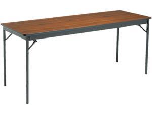 Special Size Folding Table, Rectangular, 72W X 24D X 30H, Walnut/Black Special Size Folding Table, Rectangular, 72W X 24D X 30H, Walnut/Black