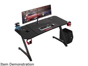 BOSSIN 55 Inch Ergonomic Gaming Desk, Z-Shaped Office PC Computer Desk with Large Mouse Pad, Gamer Tables Pro with USB Gaming Handle Rack, Stand Cup Holder&Headphone Hook BOSSIN 55 Inch Ergonomic Gaming Desk, Z-Shaped Office PC Computer Desk with Large Mouse Pad, Gamer Tables Pro with USB Gaming Handle Rack, Stand Cup Holder&Headphone Hook