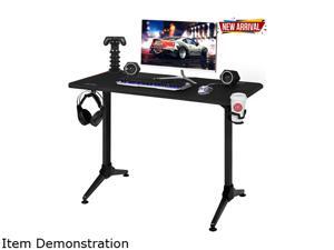 Furmax 43 Inch Gaming Desk Racing Style PC Computer Desk T-shaped Home Office with Desk Large Carbon Fiber Desktop, Cup Holder, Headphone Hook, Full Mouse Pad, and Gaming Handle Rack Furmax 43 Inch Gaming Desk Racing Style PC Computer Desk T-shaped Home Office with Desk Large Carbon Fiber Desktop, Cup Holder, Headphone Hook, Full Mouse Pad, and Gaming Handle Rack