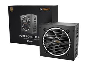 be quiet! Pure Power 12 M 750W ATX 3.1 / ATX 3.0 Power Supply | 80+ Gold Efficiency | PCIe 5.0 | 2 12V-rails | Overclocking GPU Support | Modular PSU | 10 Year Warranty