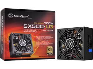 SilverStone Technology 500W SFX-L Form Factor 80 PLUS GOLD Full Modular Lengthened Power Supply with +12V single rail, Active PFC (SX500-LG)