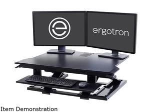Ergotron 33-467-921 WorkFit-TX Standing Desk Converter, Sit-Stand Desk Workstation - Height-Adjustable Keyboard