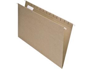 Pendaflex Earthwise Earthwise 100% Recycled Paper Hanging Folders, Kraft, Legal, Natural, 25/Box