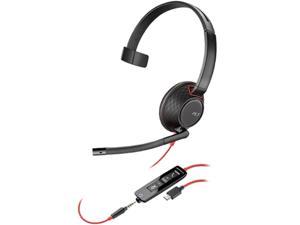 Plantronics - Blackwire 5210 - Wired, Single Ear (Monaural) Headset with Boom Mic