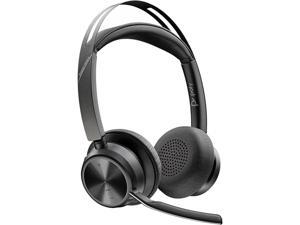 Poly - Voyager Focus 2 UC USB-C Headset (Plantronics) - Bluetooth Dual-Ear (Stereo) Headset with Boom Mic - USB-C PC/Mac Compatible - Active Noise Canceling - Works with Teams, Zoom (Certified) & More
