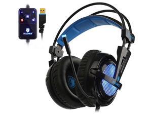 SADES Locust Plus Gaming Headset 7.1Virtual Surround Sound Headset RGB Light USB Connector Elastic Suspension Headband for PC,Laptop SADES Locust Plus Gaming Headset 7.1Virtual Surround Sound Headset RGB Light USB Connector Elastic Suspension Headband for PC,Laptop