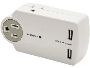 Innovera 71717 Travel Charger/Surge Protector With Usb Ports, 3; 2 Usb, 612 Joules, White Innovera 71717 Travel Charger/Surge Protector With Usb Ports, 3; 2 Usb, 612 Joules, White