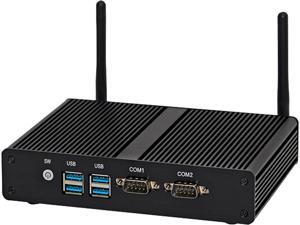 HUNSN Fanless Mini PC, Intel Celeron 2955U, Industrial Computer, IPC, BM15, AC WiFi2.4+5Ghz/BT4.0/VGA/HDMI/4USB3.0/2LAN/2COM RS232, (8G RAM/256G SSD) HUNSN Fanless Mini PC, Intel Celeron 2955U, Industrial Computer, IPC, BM15, AC WiFi2.4+5Ghz/BT4.0/VGA/HDMI/4USB3.0/2LAN/2COM RS232, (8G RAM/256G SSD)