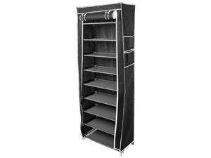 Standing 10 Tier Level Shoe Tower Rack Organizer Storage Space Saving Black Standing 10 Tier Level Shoe Tower Rack Organizer Storage Space Saving Black