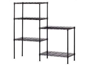 WayHope Black 5-Tier Layer Shelf Adjustable Wire Metal Shelving Rack High Quality Garage 21.25 x 11.42 x 59.06" WayHope Black 5-Tier Layer Shelf Adjustable Wire Metal Shelving Rack High Quality Garage 21.25 x 11.42 x 59.06"