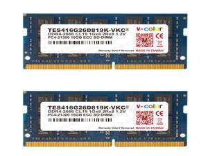 V-COLOR 32GB (2 x 16GB) ECC SO-DIMM DDR4 2666MHz (PC4-21300)...