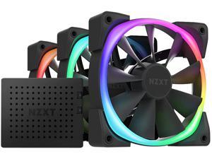 NZXT AER RGB 2 120mm Triple Starter Black - RGB LED - Fluid Dynamic Bearing - PWM Fan + RGB Lighting Controller