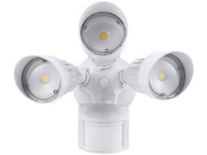 LEONLITE 30W 3-Head Motion Activated LED Outdoor Security Light, Photo Sensor, 3 Modes, 250W Halogen Equivalent, 5000K Daylight, 2700lm Floodlight for Entryways, Patios, Decks, Stairs, White LEONLITE 30W 3-Head Motion Activated LED Outdoor Security Light, Photo Sensor, 3 Modes, 250W Halogen Equivalent, 5000K Daylight, 2700lm Floodlight for Entryways, Patios, Decks, Stairs, White