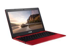 ASUS Chromebook C223NA-DH02-RD 11.6" HD Display, Intel Dual-Core Celeron N3350 Processor (up to 2.4 GHz) 4 GB RAM, 32 GB eMMC Storage, Red