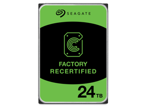 Seagate (Recertified) Exos X 24TB Internal Hard Drive HDD - 3.5 In CMR SATA 6Gb/s, 7200 RPM, 512MB Cache, 2.5M MTBF (ST24000NM000C)