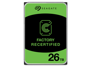 Seagate (Recertified) Exos X 26TB Internal Hard Drive HDD - 3.5 In CMR SATA 6Gb/s, 7200 RPM, 512MB Cache, 2.5M MTBF (ST26000NM000C)