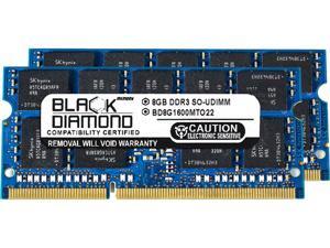 Black Diamond Memory 16GB (2 x 8GB) 204-Pin DDR3 SO-DIMM ECC Unbuffered DDR3 1600 (PC3 12800) Server Memory Model BD8GX21600MTO22 Black Diamond Memory 16GB (2 x 8GB) 204-Pin DDR3 SO-DIMM ECC Unbuffered DDR3 1600 (PC3 12800) Server Memory Model BD8GX21600MTO22