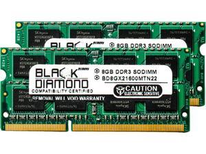 Black Diamond Memory 16GB (2 x 8GB) 204-Pin DDR3 SO-DIMM DDR3 1600 (PC3 12800) Notebook Memory Model BD8GX21600MTN22 Black Diamond Memory 16GB (2 x 8GB) 204-Pin DDR3 SO-DIMM DDR3 1600 (PC3 12800) Notebook Memory Model BD8GX21600MTN22