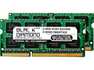 Black Diamond Memory 16GB (2 x 8GB) 204-Pin DDR3 SO-DIMM DDR3 1866 (PC3 14900) Notebook Memory Model BD8GX21866MTN22 Black Diamond Memory 16GB (2 x 8GB) 204-Pin DDR3 SO-DIMM DDR3 1866 (PC3 14900) Notebook Memory Model BD8GX21866MTN22