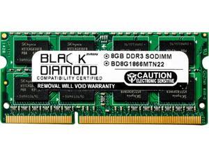 Black Diamond Memory 8GB 204-Pin DDR3 SO-DIMM DDR3 1866 (PC3 14900) Notebook Memory Model BD8G1866MTN22 Black Diamond Memory 8GB 204-Pin DDR3 SO-DIMM DDR3 1866 (PC3 14900) Notebook Memory Model BD8G1866MTN22