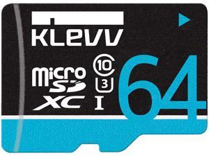 KLEVV Premium MicroSD SDXC Class 10 UHS-I U3 64GB, Black, U064GUC3U14-B, read speed: up to 97MB/s, latest SDA 3.0 KLEVV Premium MicroSD SDXC Class 10 UHS-I U3 64GB, Black, U064GUC3U14-B, read speed: up to 97MB/s, latest SDA 3.0